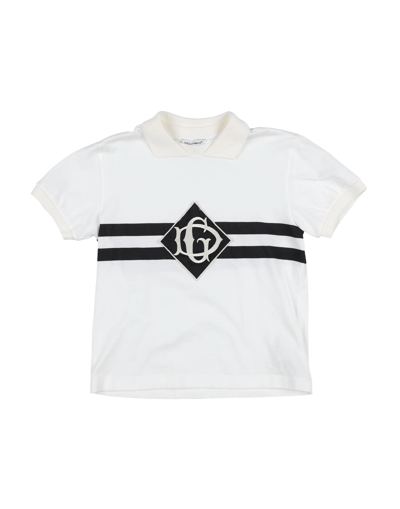 Dolce & Gabbana Kids' Polo Shirts In White