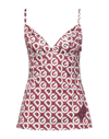 Dolce & Gabbana Printed Vests In Maroon