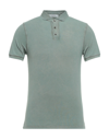 Alpha Studio Polo Shirts In Sage Green