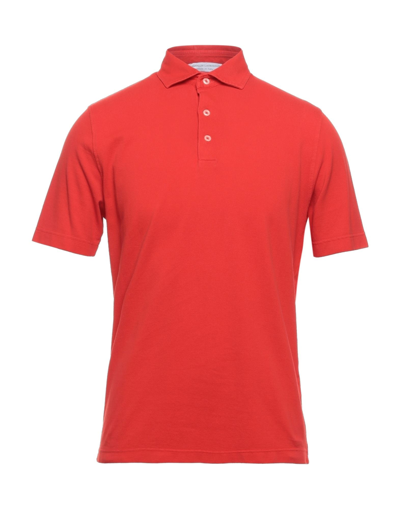 Filippo De Laurentiis Polo Shirts In Red
