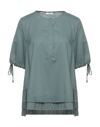 Peserico Blouses In Deep Jade
