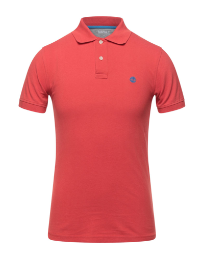 Timberland Polo Shirts In Red