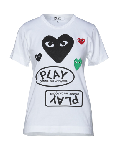 Comme Des Garçons Play T-shirts In White