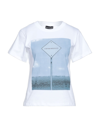 EMPORIO ARMANI EMPORIO ARMANI WOMAN T-SHIRT WHITE SIZE 6 COTTON
