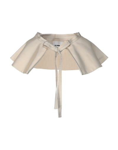 Jil Sander Woman Capes & Ponchos Sand Size 0 Viscose, Linen, Silk In Beige