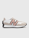 New Balance 327 Suede-trimmed Leather Sneakers In Pink
