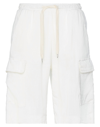 Imperial Man Shorts & Bermuda Shorts White Size Xs Linen, Cotton, Elastane
