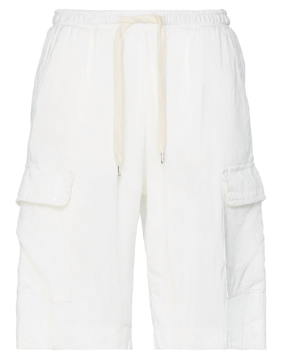 Imperial Man Shorts & Bermuda Shorts White Size Xs Linen, Cotton, Elastane