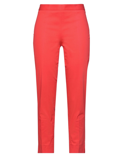 Alberto Biani Woman Pants Red Size 8 Virgin Wool, Elastane In Red