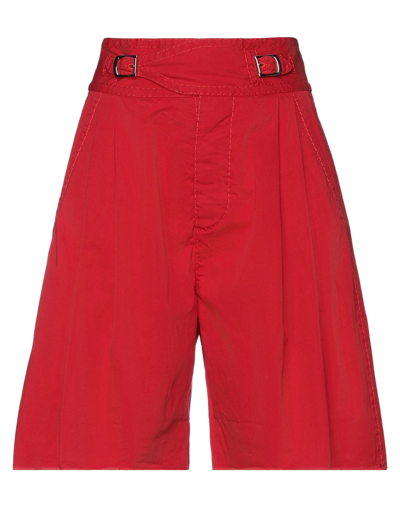 Dsquared2 Woman Shorts & Bermuda Shorts Red Size 2 Cotton, Elastane