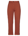 Nine:inthe:morning Nine In The Morning Woman Pants Rust Size 26 Cotton, Linen, Elastane In Red