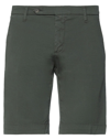 Entre Amis Man Shorts & Bermuda Shorts Military Green Size 40 Cotton, Elastane