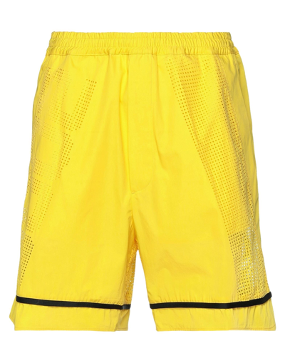 Dsquared2 Man Shorts & Bermuda Shorts Yellow Size L Cotton