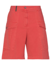 Peserico Woman Shorts & Bermuda Shorts Coral Size 6 Cotton, Elastane