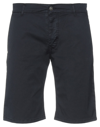 Grey Daniele Alessandrini Man Shorts & Bermuda Shorts Midnight Blue Size 32 Cotton, Elastane
