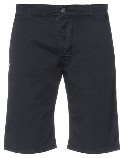Grey Daniele Alessandrini Man Shorts & Bermuda Shorts Midnight Blue Size 30 Cotton, Elastane