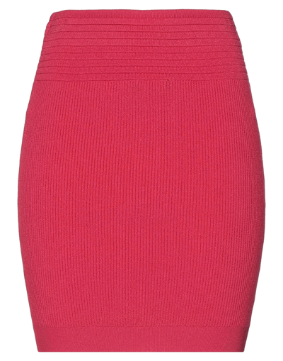 Balmain Mini Skirts In Fuchsia