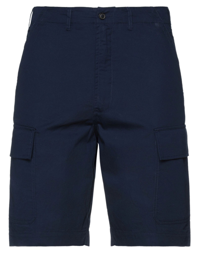 Universal Works Lumber Cotton Bermuda Shorts In Blue