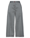 ALESSIA SANTI ALESSIA SANTI WOMAN PANTS GREY SIZE 2 LINEN, CUPRO, COTTON, POLYESTER