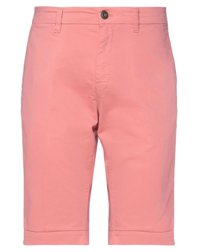 Mason's Man Shorts & Bermuda Shorts Salmon Pink Size 40 Cotton, Elastane