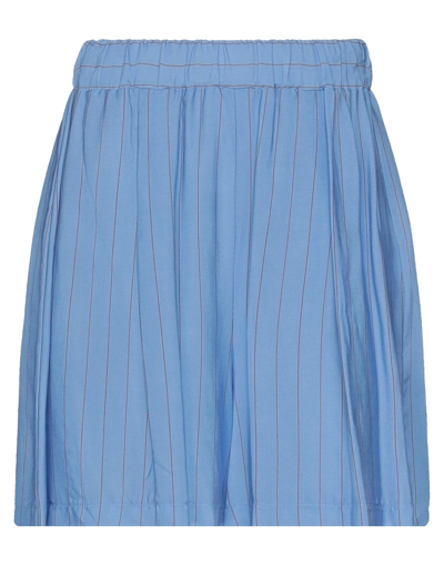 Paola Prata Woman Shorts & Bermuda Shorts Azure Size M Viscose In Blue