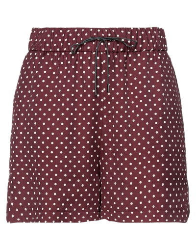 Fabiana Filippi Woman Shorts & Bermuda Shorts Burgundy Size 2 Viscose, Silk In Red