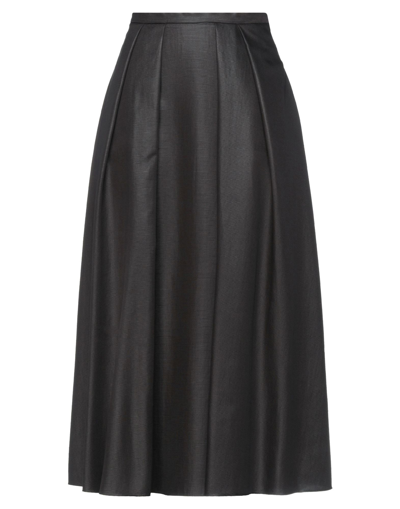Fabiana Filippi Woman Maxi Skirt Dark Brown Size 8 Cotton, Acetate