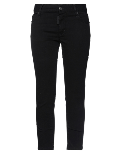 Dsquared2 Denim Cropped In Black