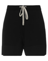 Rick Owens Woman Shorts & Bermuda Shorts Black Size M Virgin Wool, Polyamide, Elastane