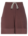 Rick Owens Woman Shorts & Bermuda Shorts Brick Red Size S Virgin Wool, Polyamide, Elastane