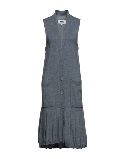 Mm6 Maison Margiela Midi Dresses In Lead