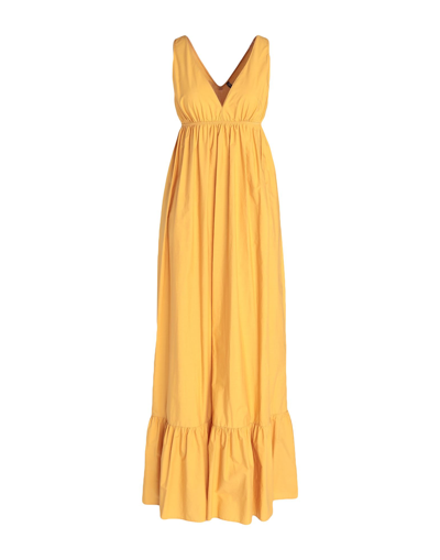 Manila Grace Long Dresses In Yellow