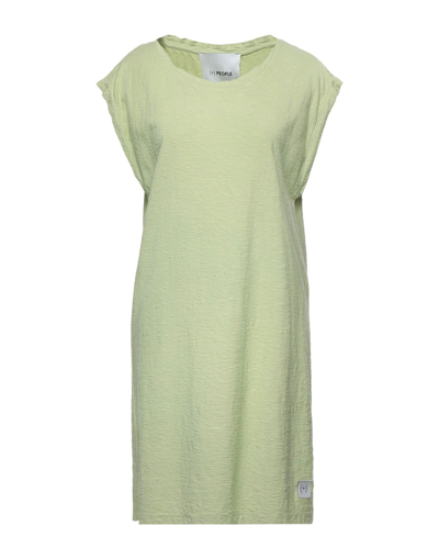 People (+)  Woman Mini Dress Light Green Size S Cotton
