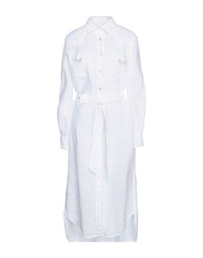 Roy Rogers Midi Dresses In White