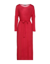 Biancoghiaccio Midi Dresses In Red