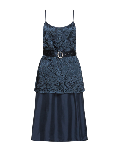 Sies Marjan Midi Dresses In Blue