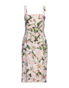 DOLCE & GABBANA DOLCE & GABBANA WOMAN MIDI DRESS PASTEL PINK SIZE 12 VISCOSE, ELASTANE