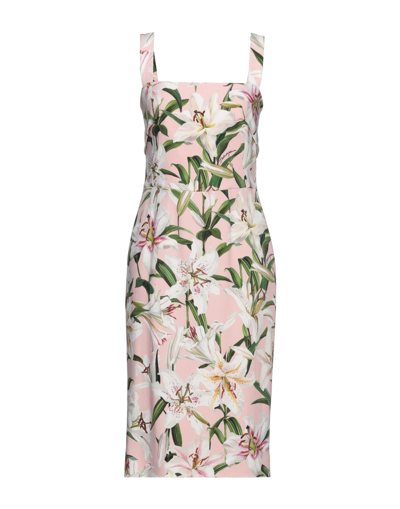 Dolce & Gabbana Midi Dresses In Pink