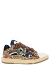 Lanvin Curb Snakeskin-effect Sneakers   In Multicolor