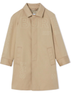 BURBERRY HORSEFERRY PRINT COTTON TWILL CAR COAT