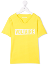 Zadig & Voltaire Teen Logo-print Short-sleeved T-shirt In Yellow