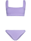 Hunza G Purple Cropped Xandra Bikini In Purple-lt