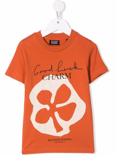 Scotch & Soda Kids T-shirts Ss 14 Kleur Orange