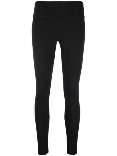 More Joy Logo-print Mid-rise Stretch-recycled Polyester Leggings In Black