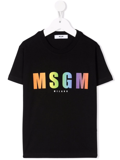 MSGM LOGO-PRINT COTTON T-SHIRT 