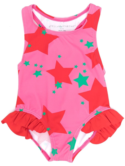 Stella Mccartney Babies' Pink Star-print Filled Swimsuit 6-36 Months 36 Months