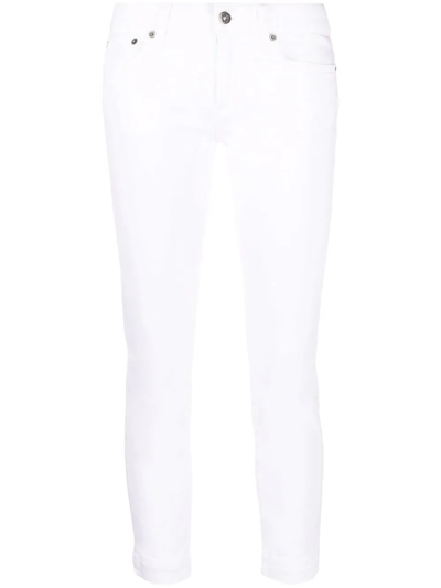 Dondup Slim-cut Cropped Jeans In White