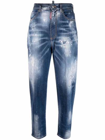 Dsquared2 Distressed-effect Denim Jeans In Blue
