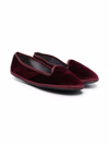 Siola Teen Velvet-effect Slip-on Loafers In Red