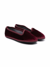 Siola Teen Velvet-effect Slip-on Loafers In Red